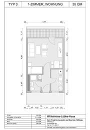 Typ 3 – 35 m²
